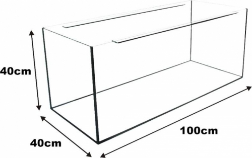 AKWARIUM 100x40x40 GLASSMAX OPTI WHITE